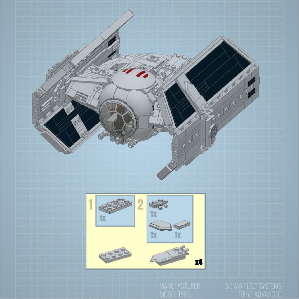 The Perfect Lego TIE Advanced - Minifig Scale — Brick Vault